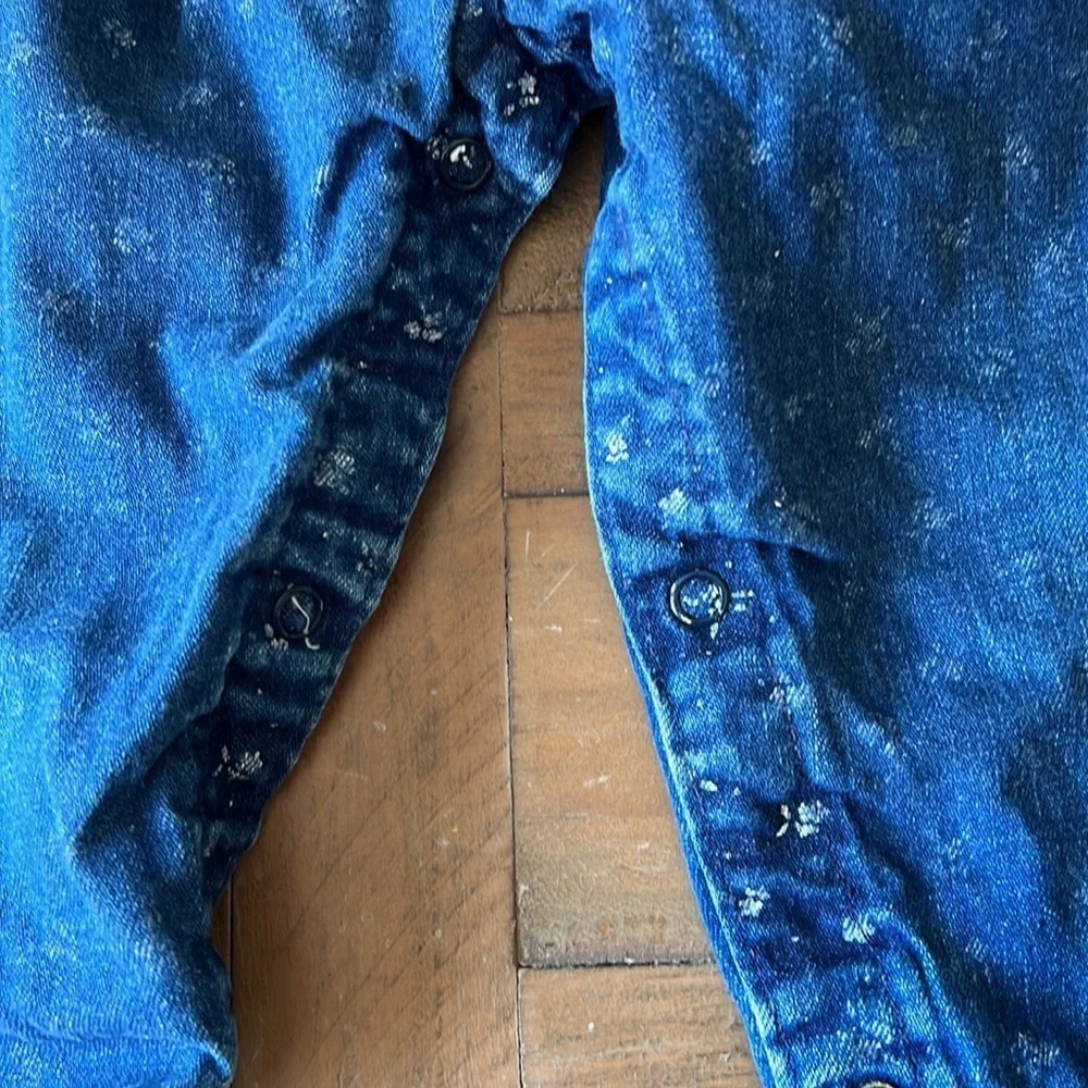 Oshkosh vintage floral eyelet pocket overalls
